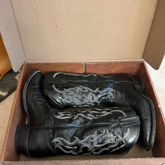 Men’s smooth ostrich boots - Picture 2 of 4